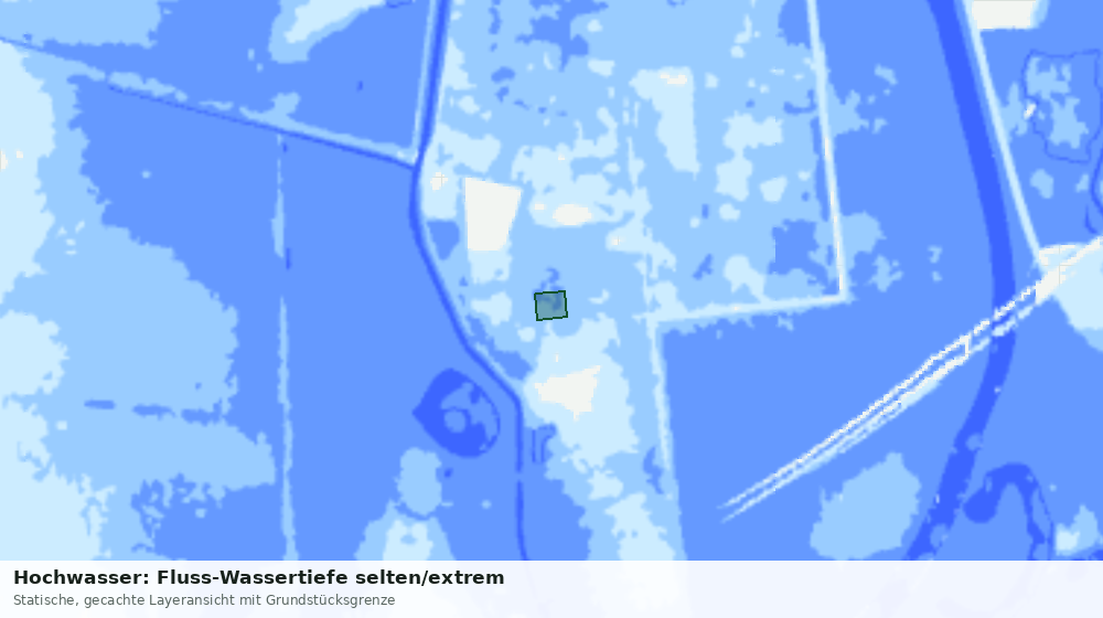 Statische Kartenansicht: Hochwasser: Fluss-Wassertiefe selten/extrem