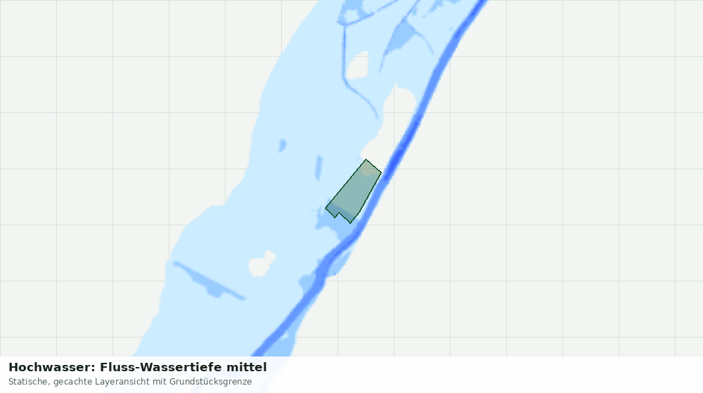Statische Kartenansicht: Hochwasser: Fluss-Wassertiefe mittel
