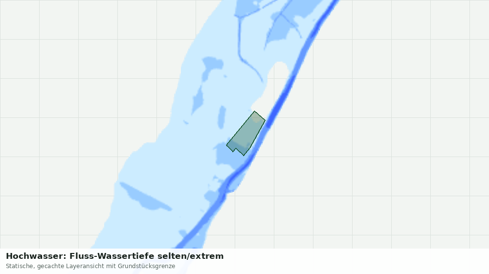 Statische Kartenansicht: Hochwasser: Fluss-Wassertiefe selten/extrem