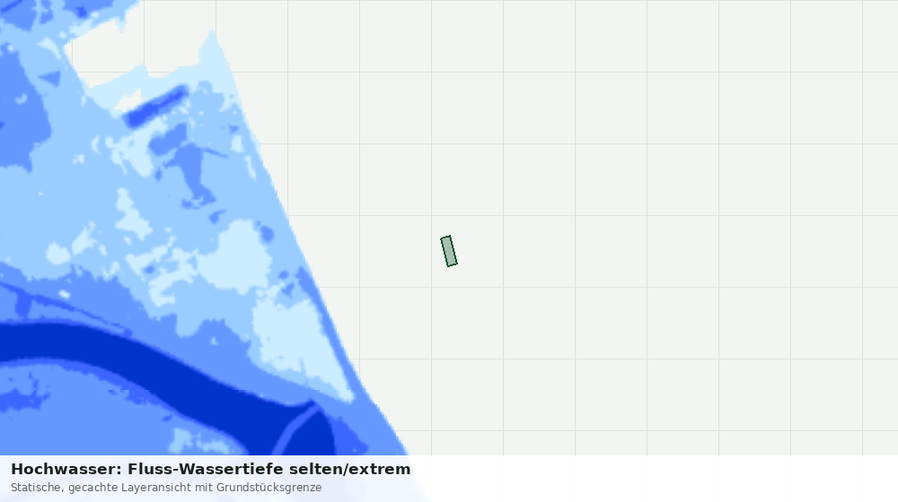 Statische Kartenansicht: Hochwasser: Fluss-Wassertiefe selten/extrem