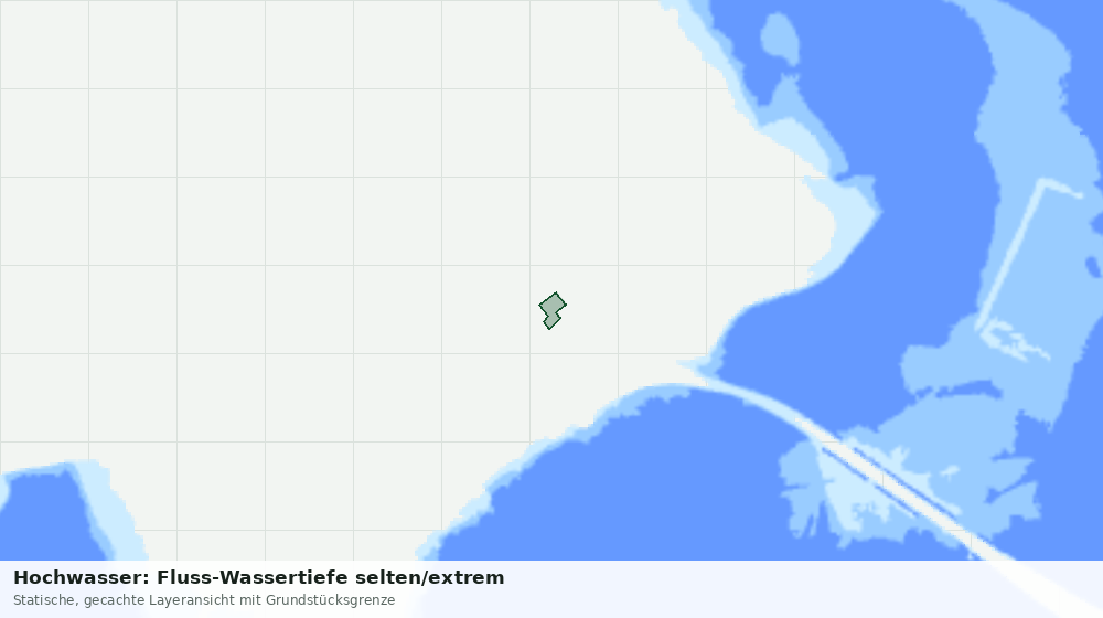 Statische Kartenansicht: Hochwasser: Fluss-Wassertiefe selten/extrem