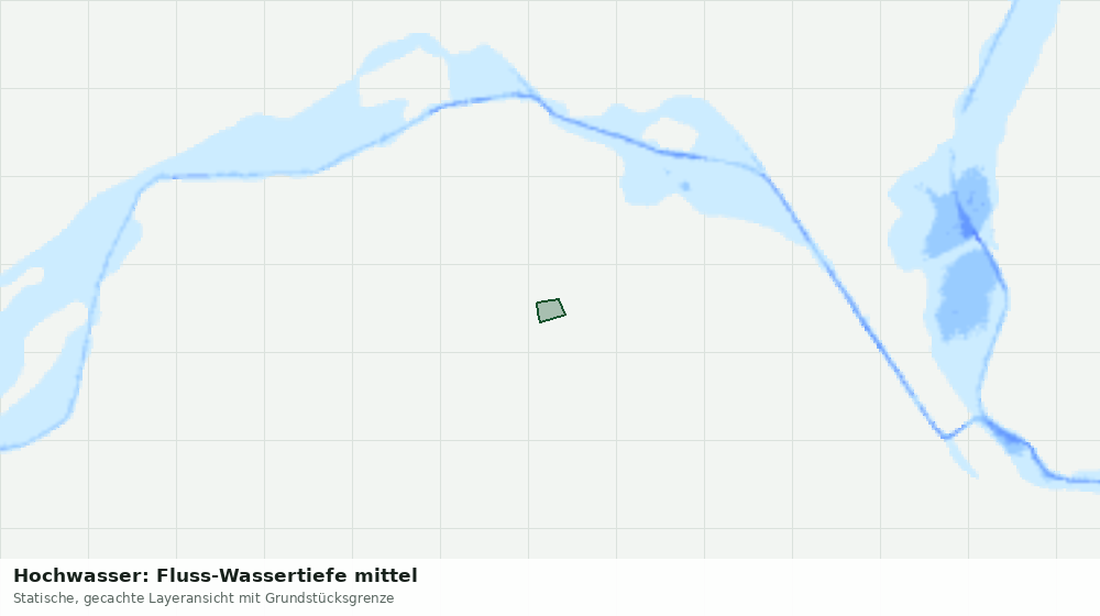 Statische Kartenansicht: Hochwasser: Fluss-Wassertiefe mittel