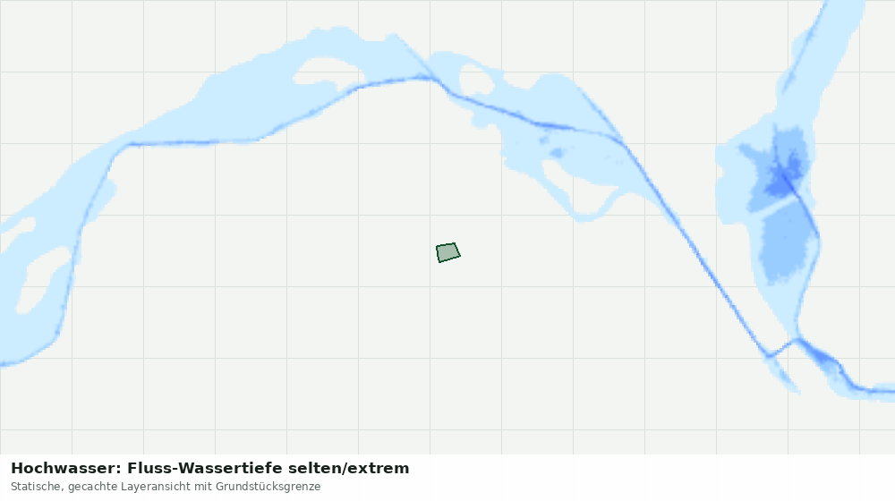 Statische Kartenansicht: Hochwasser: Fluss-Wassertiefe selten/extrem