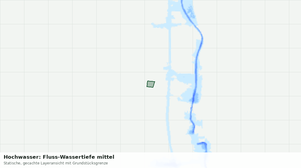 Statische Kartenansicht: Hochwasser: Fluss-Wassertiefe mittel