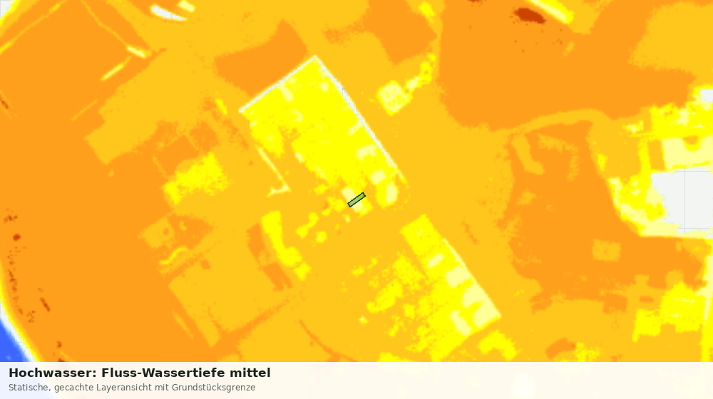 Statische Kartenansicht: Hochwasser: Fluss-Wassertiefe mittel