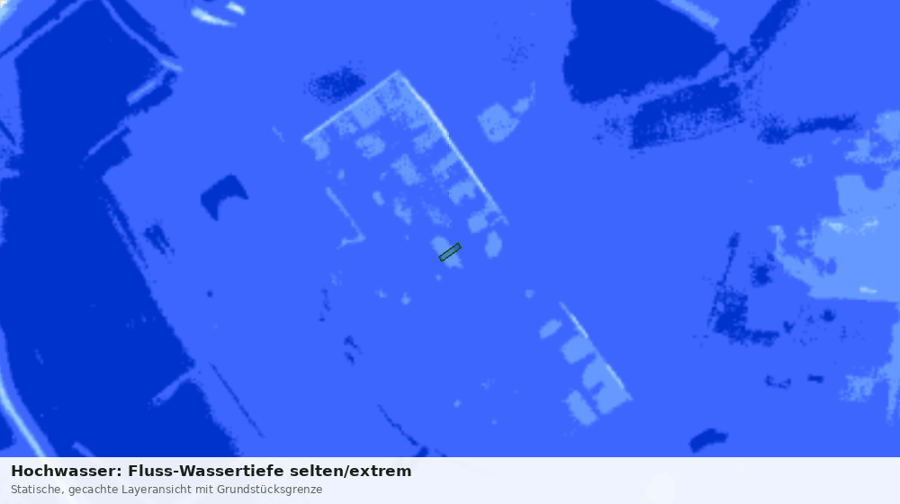 Statische Kartenansicht: Hochwasser: Fluss-Wassertiefe selten/extrem