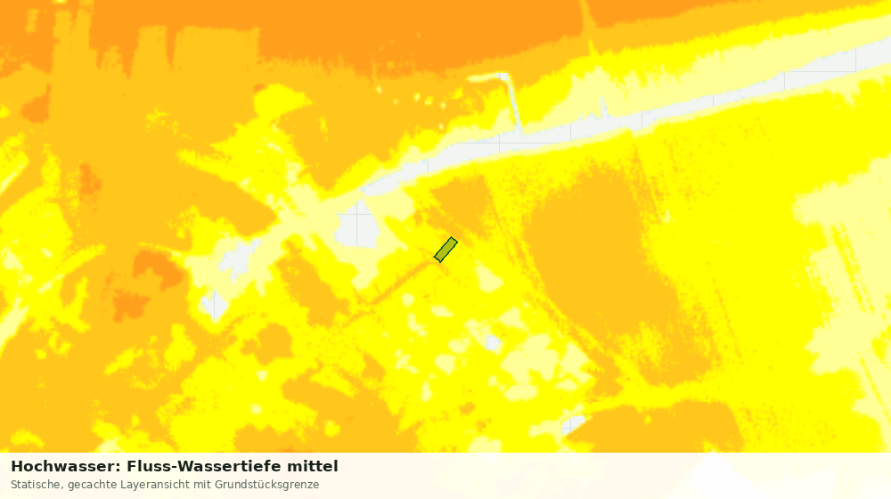 Statische Kartenansicht: Hochwasser: Fluss-Wassertiefe mittel
