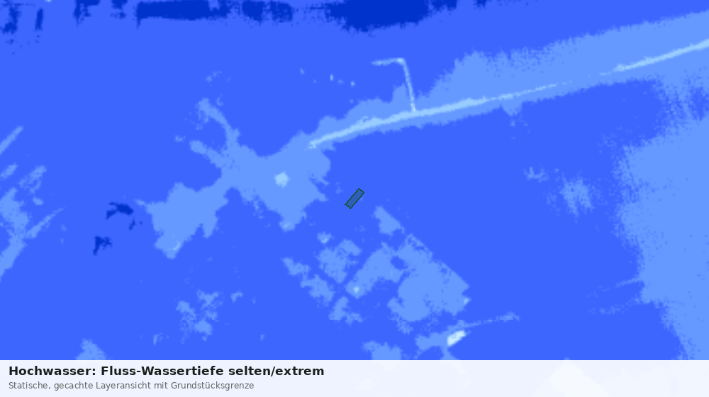 Statische Kartenansicht: Hochwasser: Fluss-Wassertiefe selten/extrem