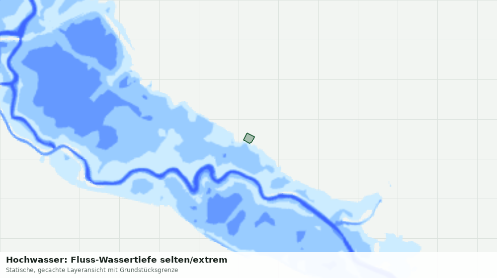 Statische Kartenansicht: Hochwasser: Fluss-Wassertiefe selten/extrem