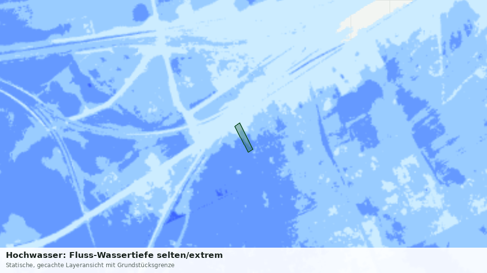 Statische Kartenansicht: Hochwasser: Fluss-Wassertiefe selten/extrem