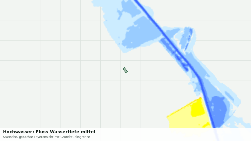 Statische Kartenansicht: Hochwasser: Fluss-Wassertiefe mittel