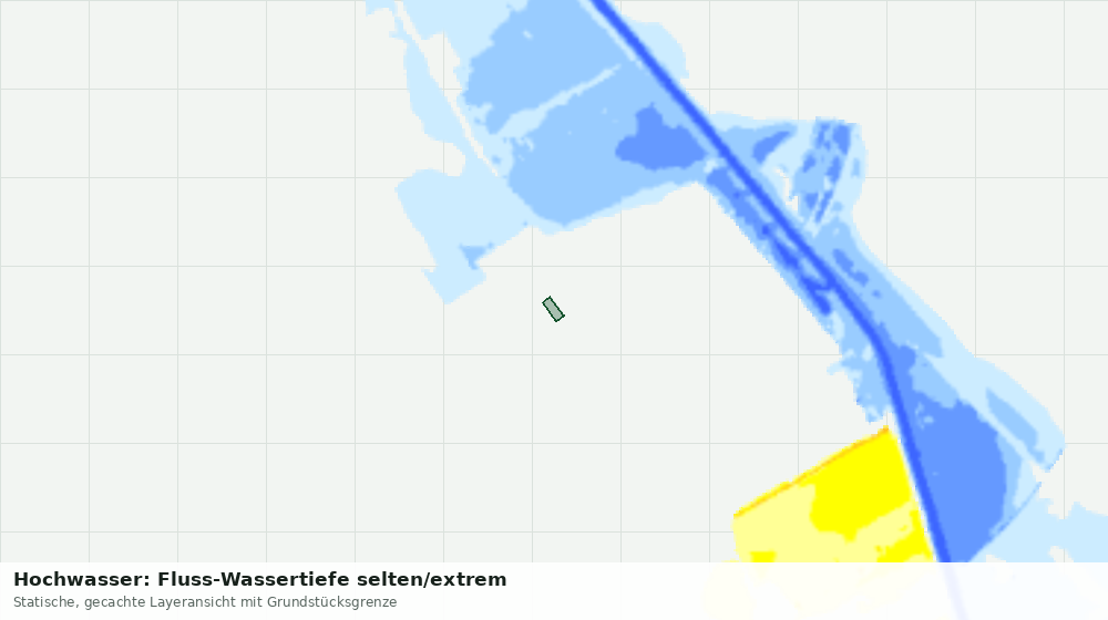 Statische Kartenansicht: Hochwasser: Fluss-Wassertiefe selten/extrem
