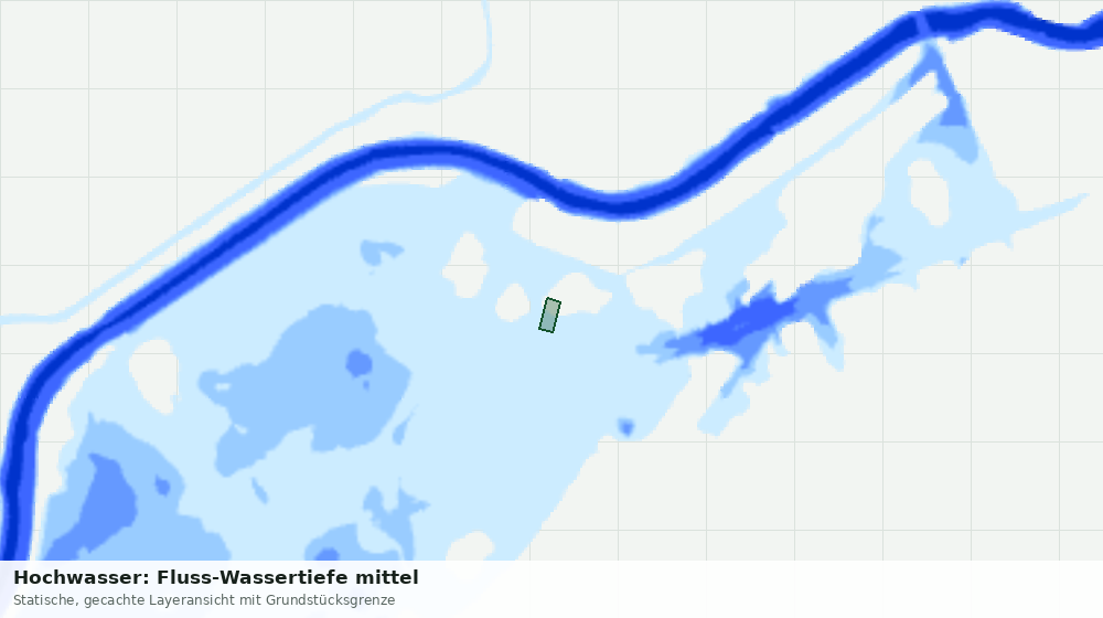 Statische Kartenansicht: Hochwasser: Fluss-Wassertiefe mittel
