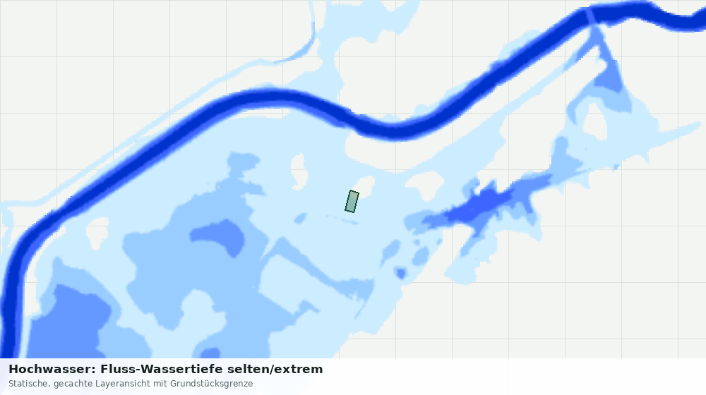 Statische Kartenansicht: Hochwasser: Fluss-Wassertiefe selten/extrem