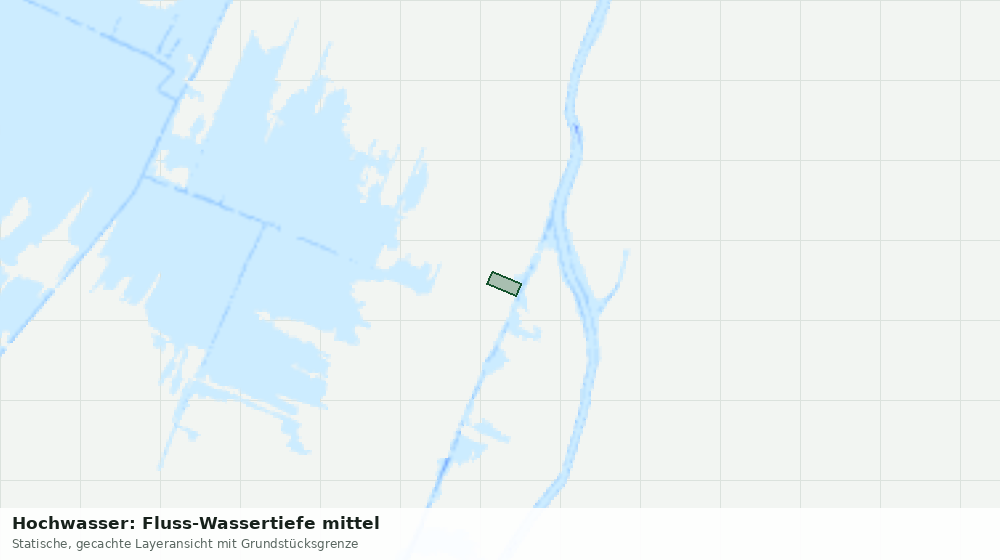 Statische Kartenansicht: Hochwasser: Fluss-Wassertiefe mittel