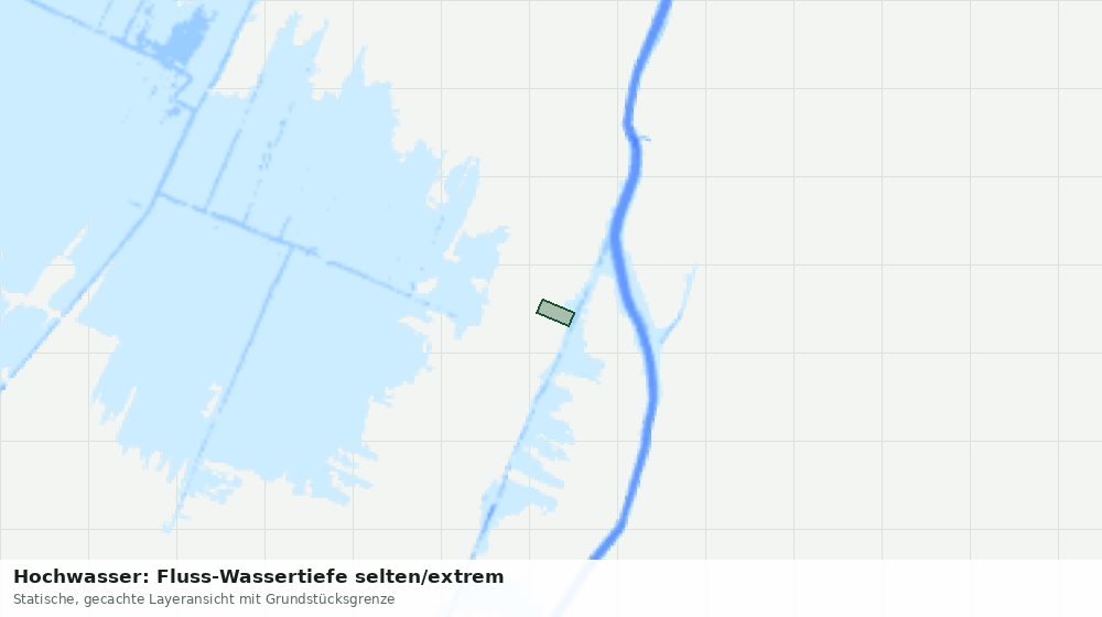 Statische Kartenansicht: Hochwasser: Fluss-Wassertiefe selten/extrem