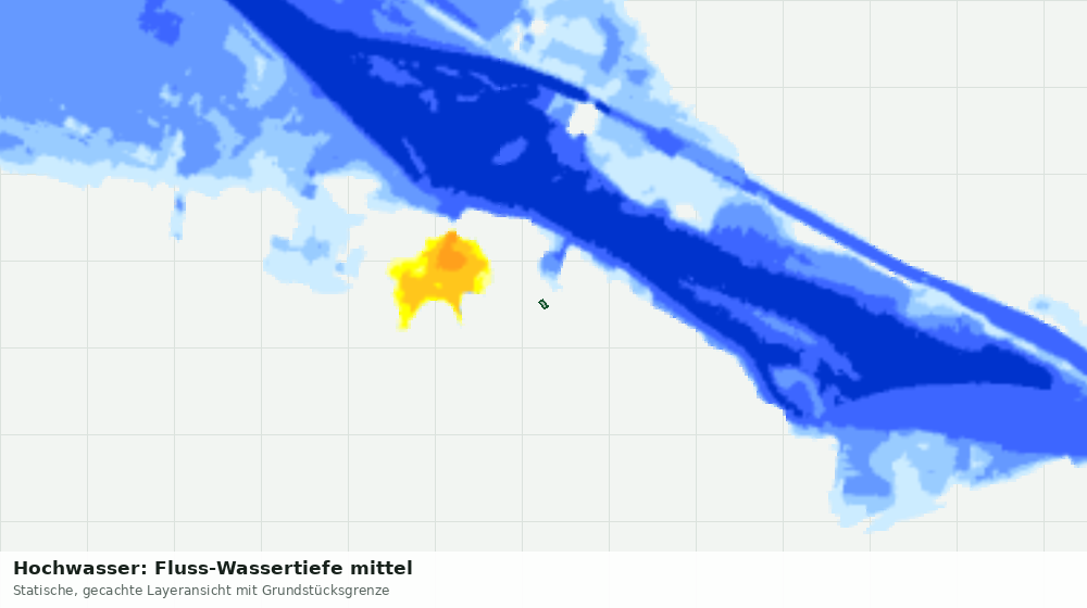 Statische Kartenansicht: Hochwasser: Fluss-Wassertiefe mittel