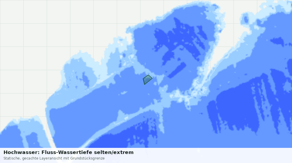 Statische Kartenansicht: Hochwasser: Fluss-Wassertiefe selten/extrem