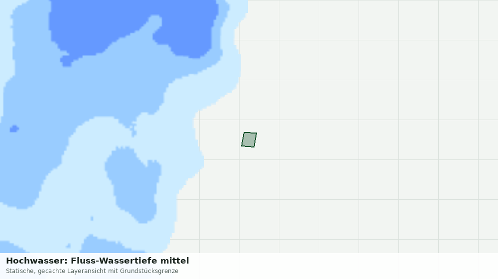 Statische Kartenansicht: Hochwasser: Fluss-Wassertiefe mittel