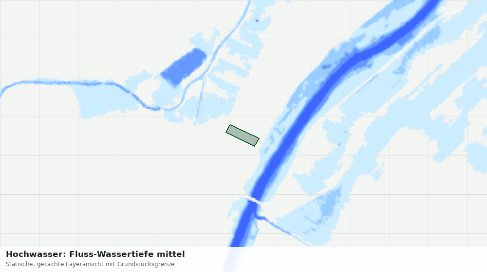 Statische Kartenansicht: Hochwasser: Fluss-Wassertiefe mittel