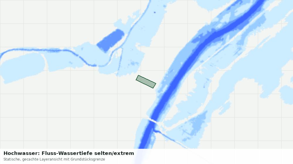 Statische Kartenansicht: Hochwasser: Fluss-Wassertiefe selten/extrem