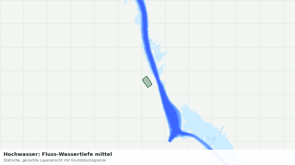 Statische Kartenansicht: Hochwasser: Fluss-Wassertiefe mittel