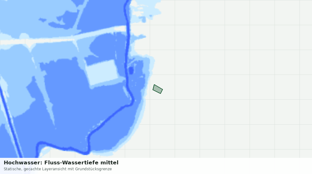 Statische Kartenansicht: Hochwasser: Fluss-Wassertiefe mittel