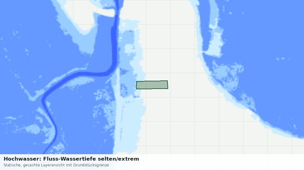 Statische Kartenansicht: Hochwasser: Fluss-Wassertiefe selten/extrem