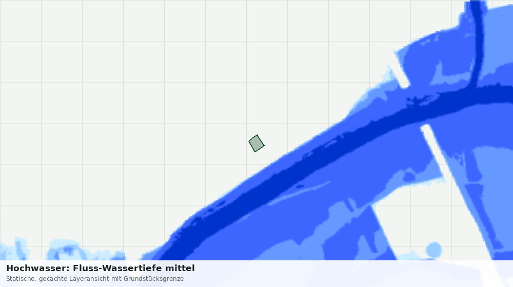 Statische Kartenansicht: Hochwasser: Fluss-Wassertiefe mittel
