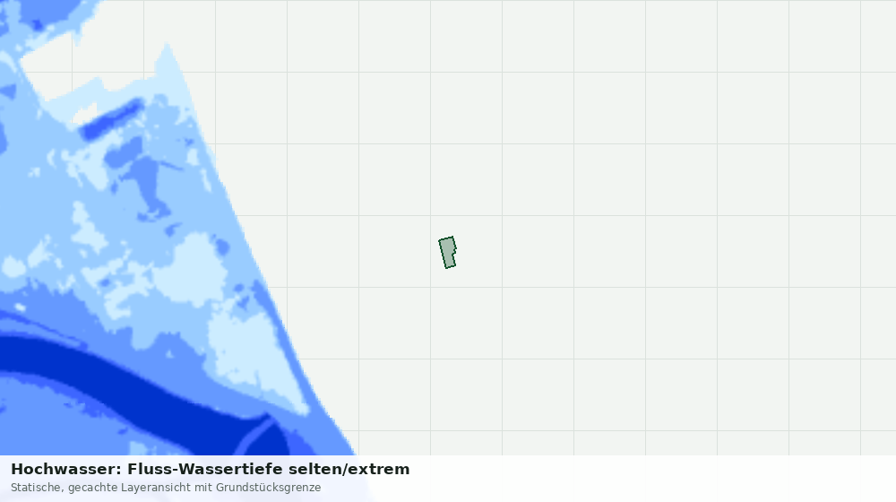 Statische Kartenansicht: Hochwasser: Fluss-Wassertiefe selten/extrem