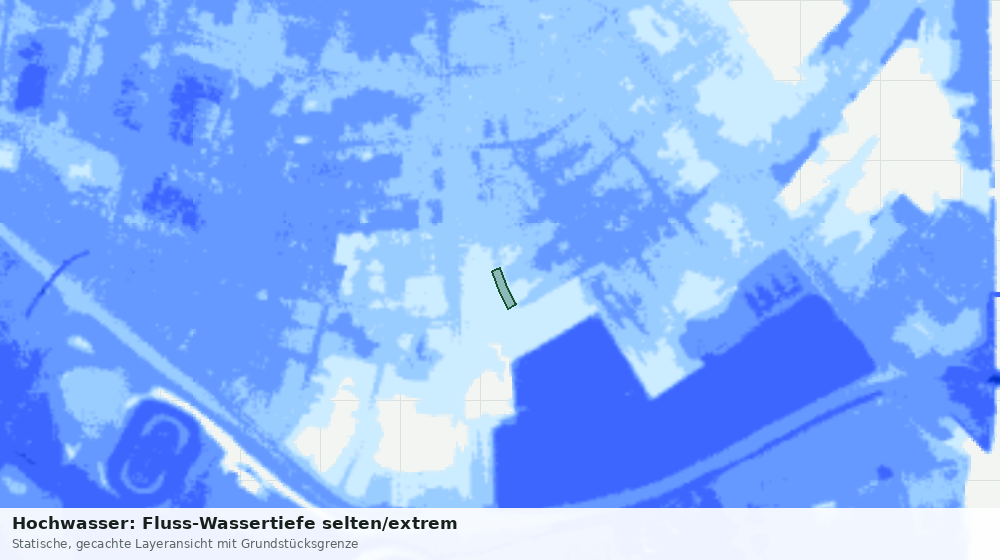 Statische Kartenansicht: Hochwasser: Fluss-Wassertiefe selten/extrem
