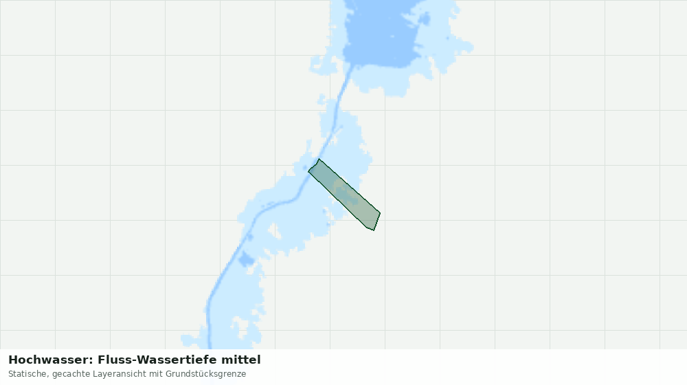 Statische Kartenansicht: Hochwasser: Fluss-Wassertiefe mittel