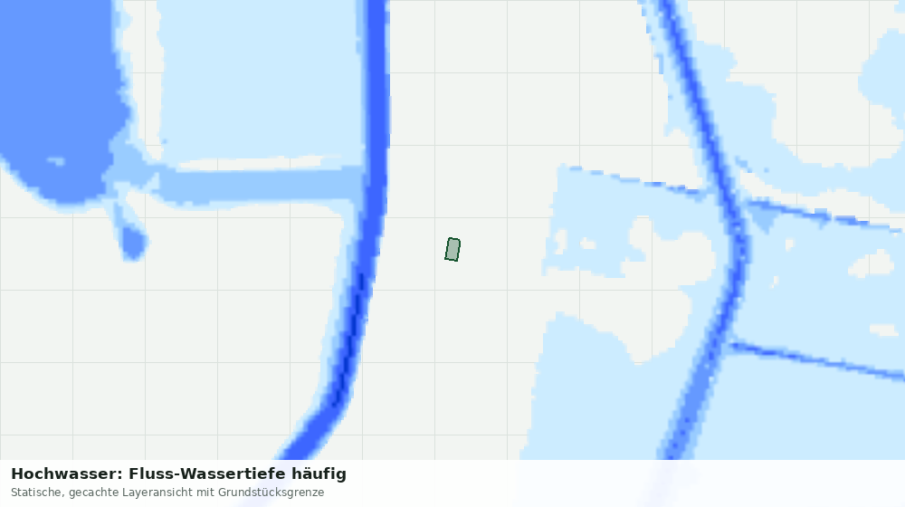 Statische Kartenansicht: Hochwasser: Fluss-Wassertiefe häufig