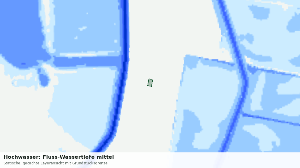 Statische Kartenansicht: Hochwasser: Fluss-Wassertiefe mittel