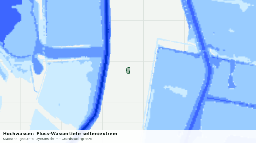 Statische Kartenansicht: Hochwasser: Fluss-Wassertiefe selten/extrem