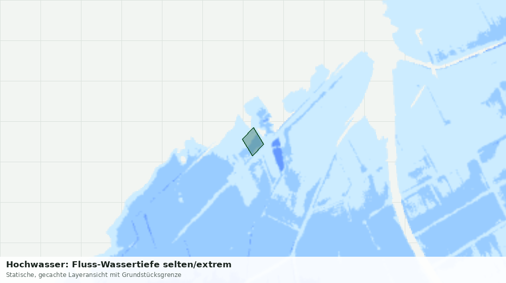 Statische Kartenansicht: Hochwasser: Fluss-Wassertiefe selten/extrem