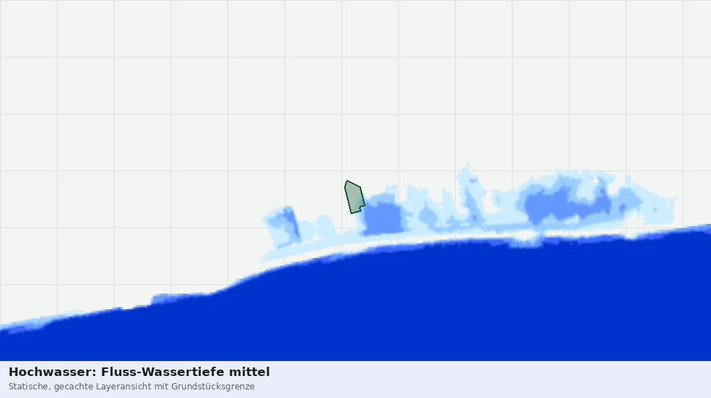 Statische Kartenansicht: Hochwasser: Fluss-Wassertiefe mittel