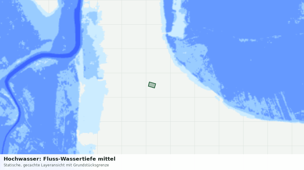 Statische Kartenansicht: Hochwasser: Fluss-Wassertiefe mittel