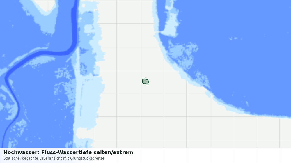 Statische Kartenansicht: Hochwasser: Fluss-Wassertiefe selten/extrem