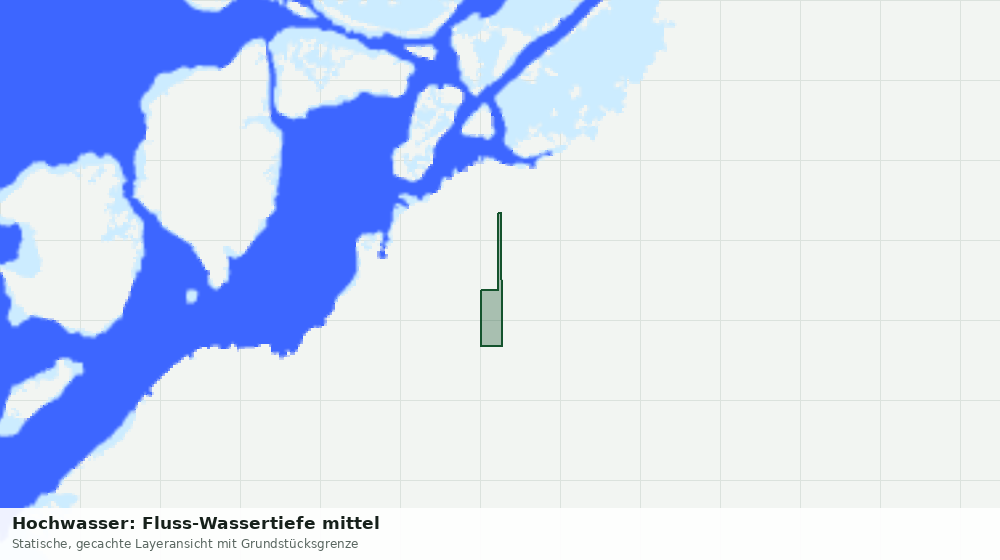 Statische Kartenansicht: Hochwasser: Fluss-Wassertiefe mittel