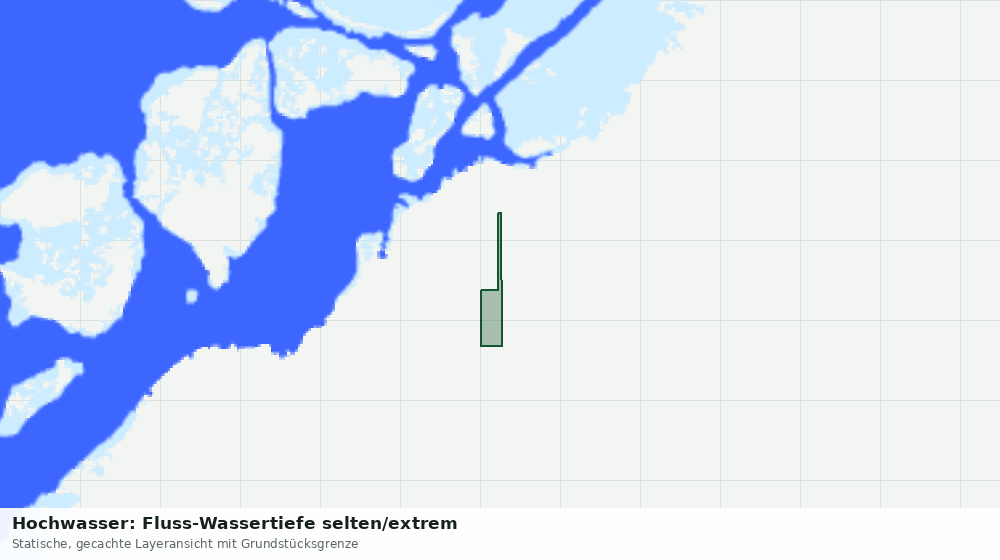 Statische Kartenansicht: Hochwasser: Fluss-Wassertiefe selten/extrem