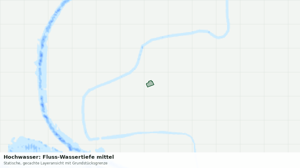 Statische Kartenansicht: Hochwasser: Fluss-Wassertiefe mittel