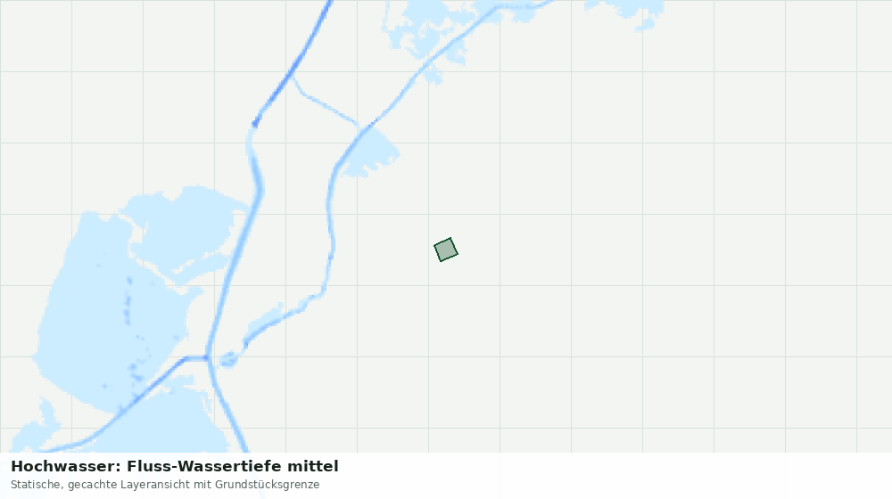 Statische Kartenansicht: Hochwasser: Fluss-Wassertiefe mittel