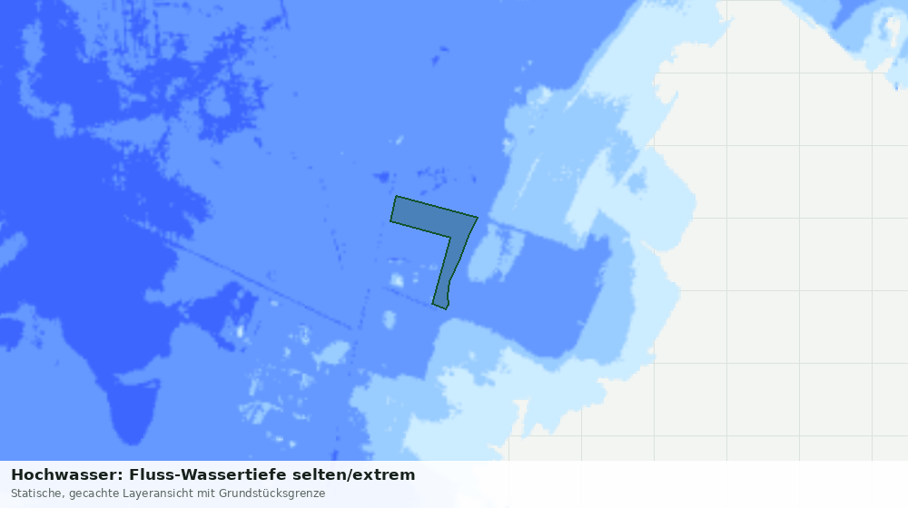 Statische Kartenansicht: Hochwasser: Fluss-Wassertiefe selten/extrem