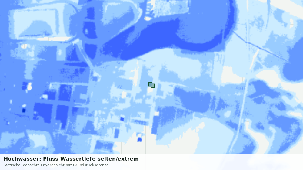 Statische Kartenansicht: Hochwasser: Fluss-Wassertiefe selten/extrem