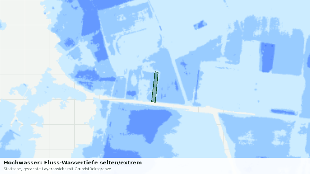 Statische Kartenansicht: Hochwasser: Fluss-Wassertiefe selten/extrem