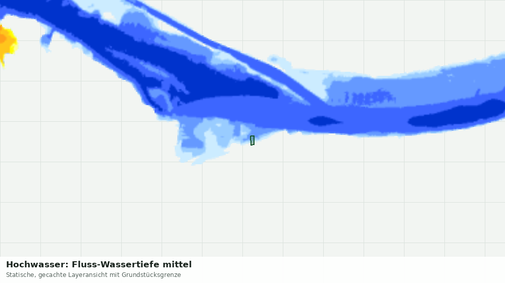 Statische Kartenansicht: Hochwasser: Fluss-Wassertiefe mittel