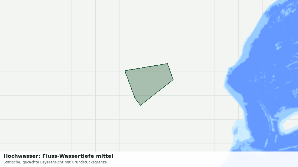 Statische Kartenansicht: Hochwasser: Fluss-Wassertiefe mittel