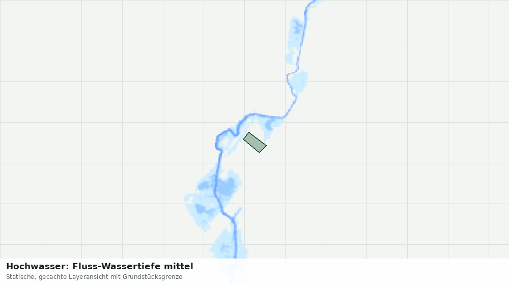 Statische Kartenansicht: Hochwasser: Fluss-Wassertiefe mittel