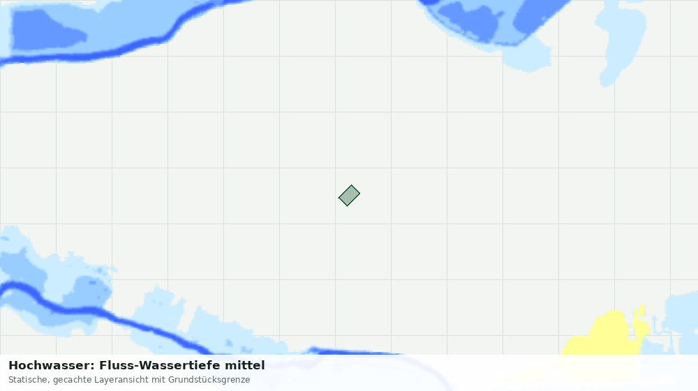 Statische Kartenansicht: Hochwasser: Fluss-Wassertiefe mittel